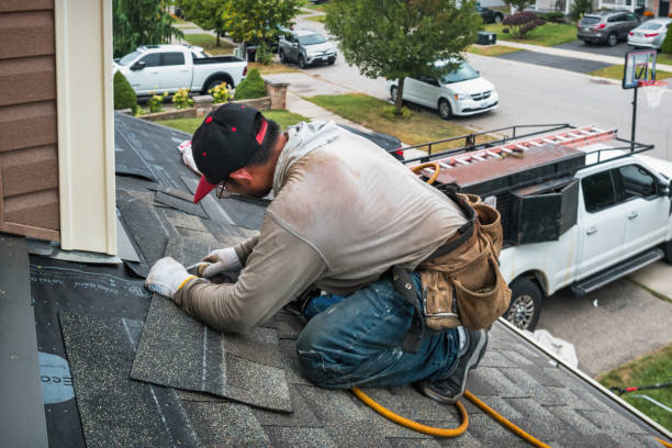 Professional Storm Damage Roof Repair technician working in North Branch, MI
